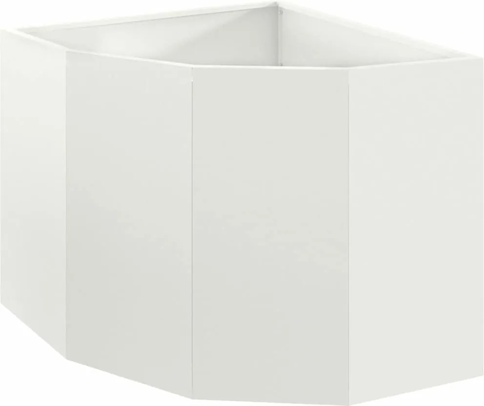 vidaXL Ghiveci de colț Alb 60 x 60 x 50 cm Oțel