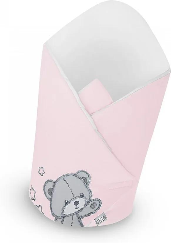 Scutec de copii Belisima, cu întăritură din cocos, Teddy Bear roz, 75 x 75 cm