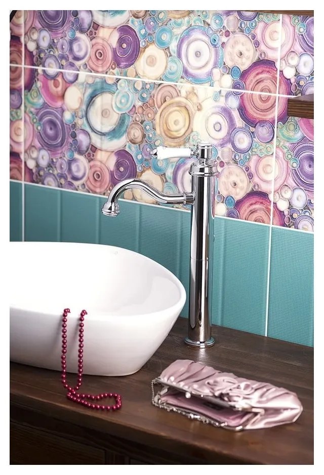 Baterie argintiu-lucios pentru chiuvetă înaltă Vienna – Sapho