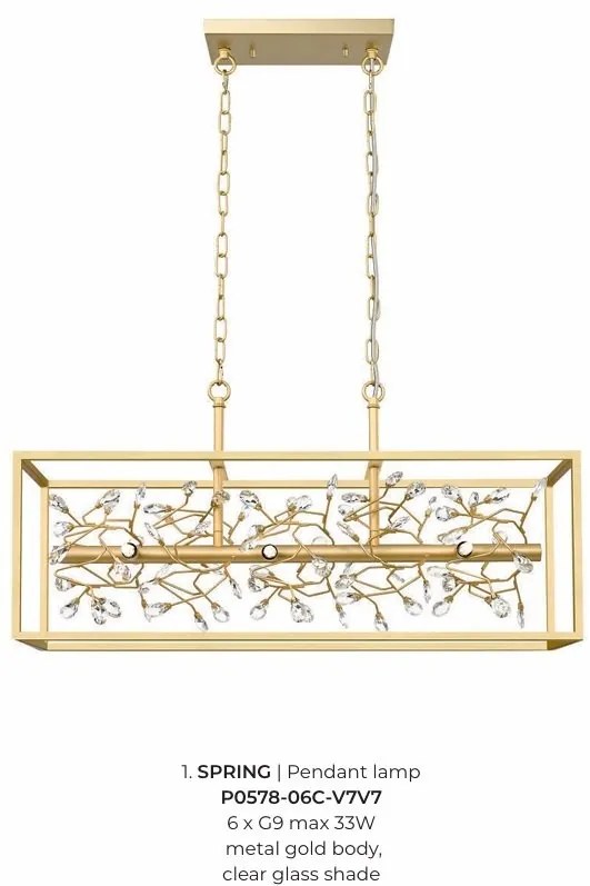 Lustra eleganta design modern Spring auriu