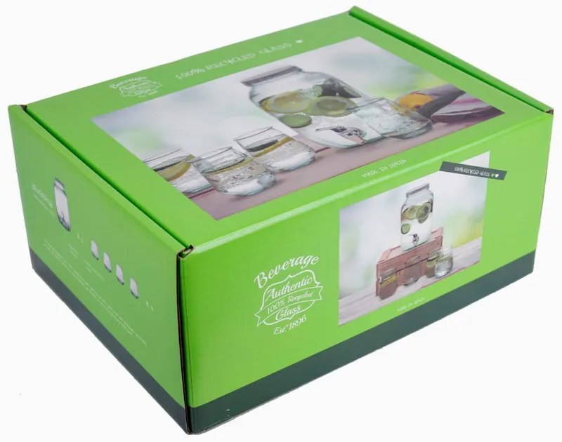 Set recipient pentru limonadă cu 4 pahare Juego – Ego Dekor