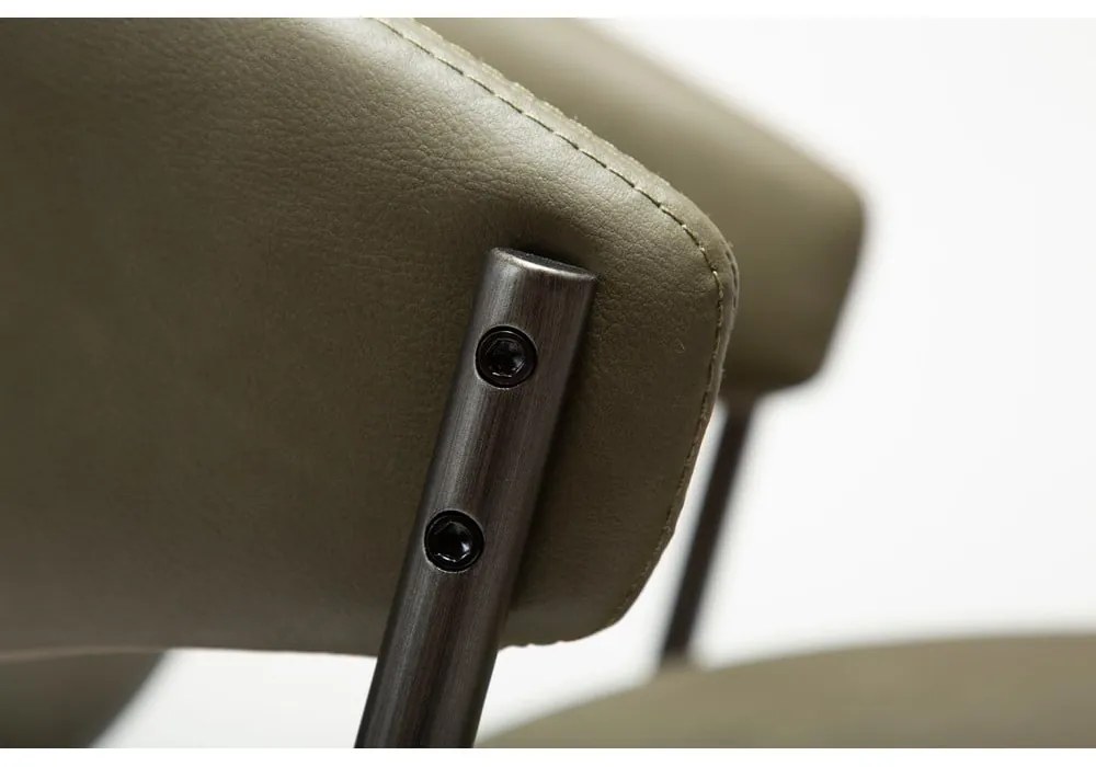 Scaun de dining kaki din imitație de piele Zone – DAN-FORM Denmark