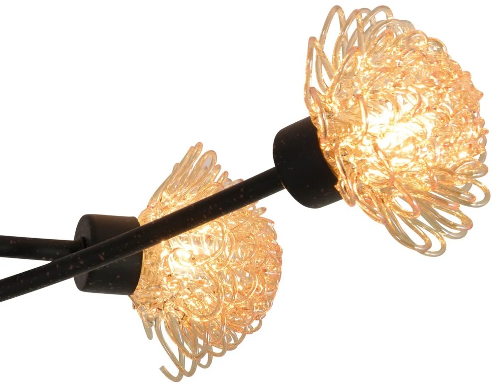 Lustra cu 4 spoturi din sticla in stilul florentin Flower 1134014 NV