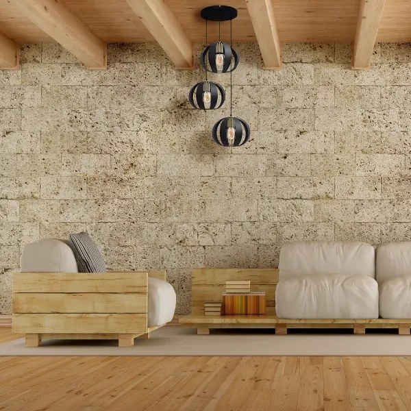 Lustră pe cablu NEWTON 3xE27/15W/230V neagră