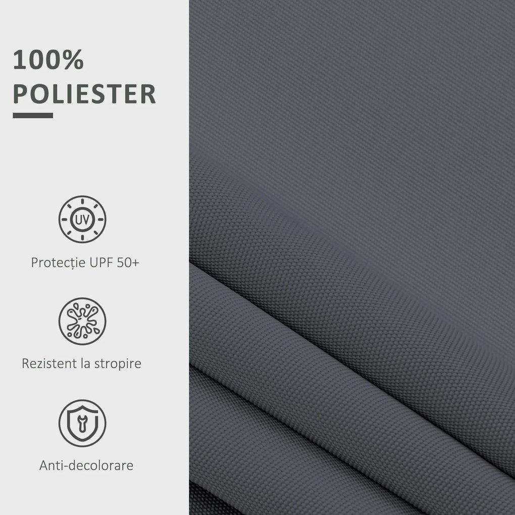Outsunny Material de Înlocuire pentru Copertină Retractabilă, 282x250 cm, Gri | Aosom Romania