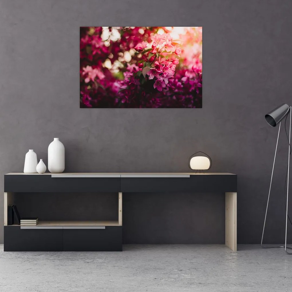 Tablou cu florile tufișului înflorit (90x60 cm)