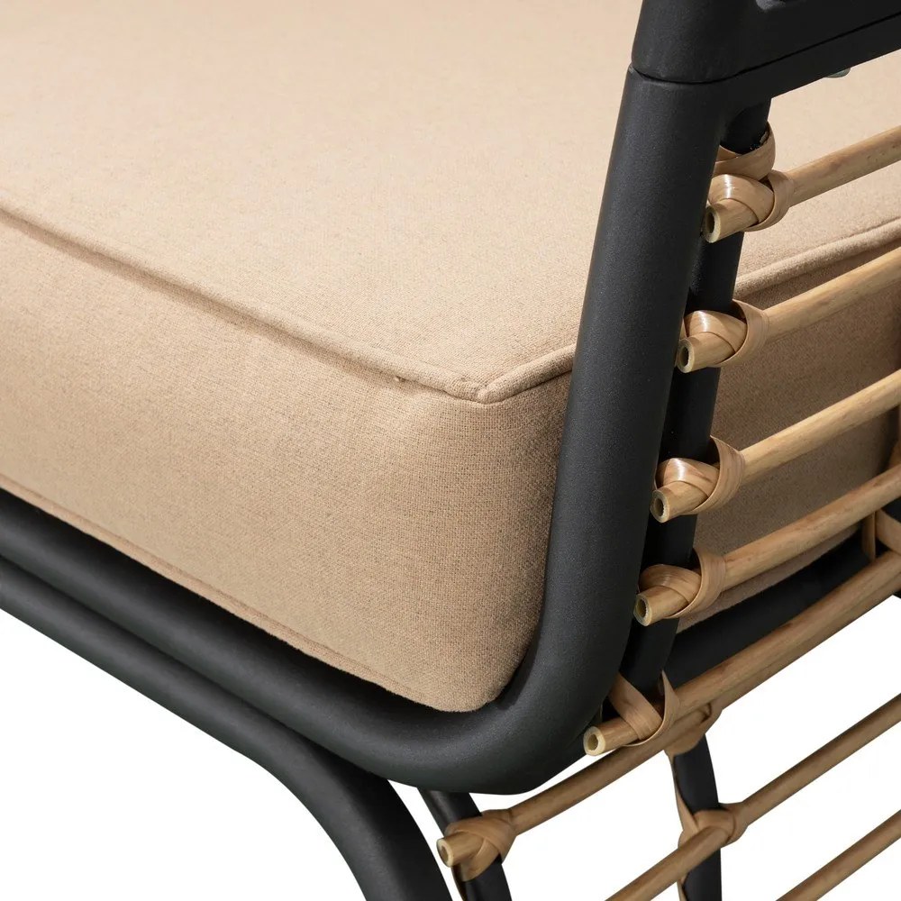 Fotoliu de grădină bej din metal Paros – Garden Pleasure