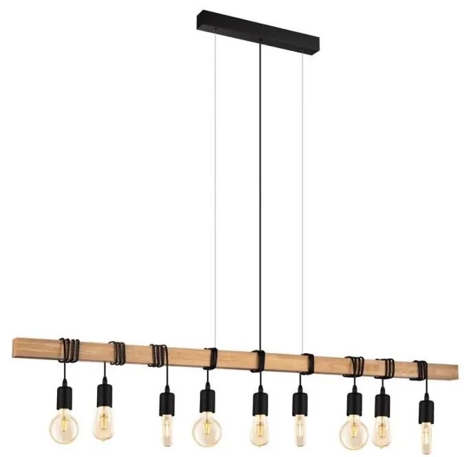Eglo 182429 - Candelabru suspendat TOWNSHEND, 9xE27/60W/230V