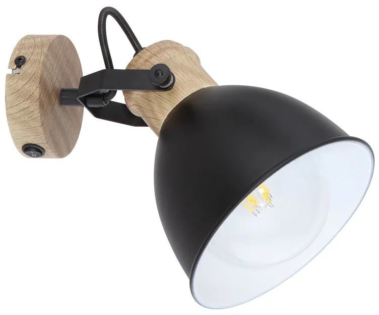 Aplica metal stil industrial WIHO negru/maro