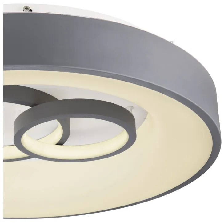 Plafoniera LED dimabila cu telecomanda design modern MAVY alb/gri 48416-50R GL