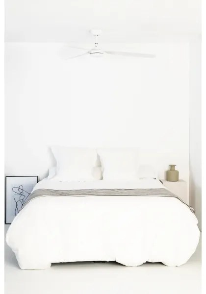 Ventilator de tavan FARO 33814WT PUNT M alb d. 132 cm Wi-Fi + telecomandă