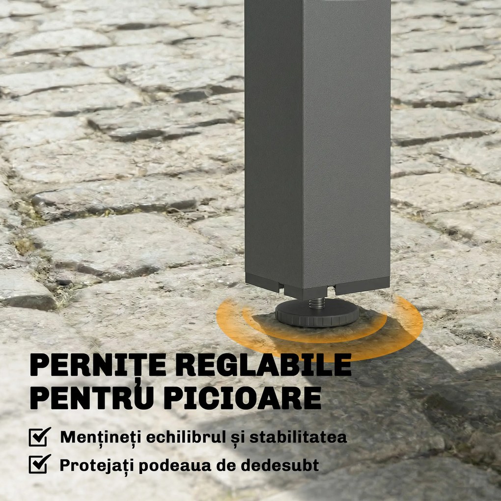 Outsunny masă extensibilă pentru exterior masă de grădină masă de prânz | Aosom Romania