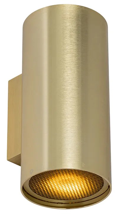 Aplică de perete de design aurie rotundă cu 2 lumini - Sab Honey