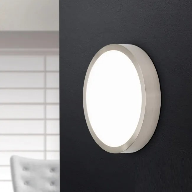 Aplica LED de perete sau tavan, Bully 14cm satin chrome