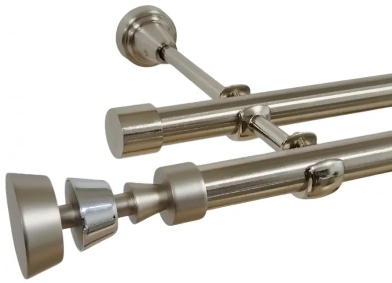 Galerie dubla fara inele afina 19 mm inox (Alege marime: 240 cm)
