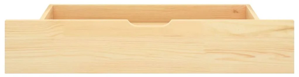 Cadru de pat cu 2 sertare, 180x200 cm, lemn masiv de pin Lemn deschis, 180 x 200 cm, 2 Sertare