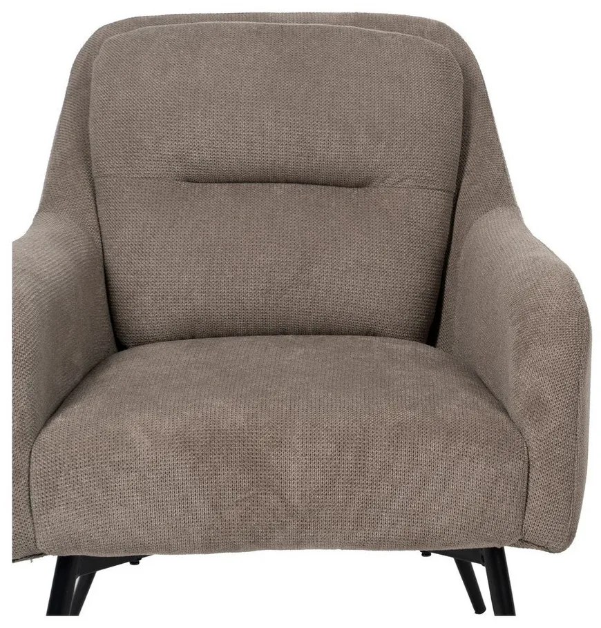 Fotoliu taupe cu tapițerie din chenille Classic – Ixia