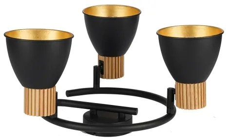 Brilagi - Lampă cu spoturi ODENSE 3xE14/10W/230V lemn/negru