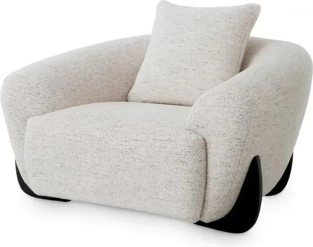 Fotoliu design LUX Siderno, Seashell off-white