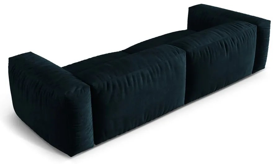 Canapea modulară albastru-închis cu tapițerie din catifea 320 cm Martina – Micadoni