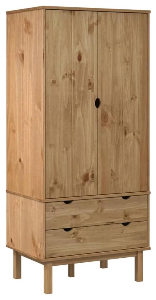 Sifonier, 76,5x53x172 cm, lemn masiv pin Maro, 1