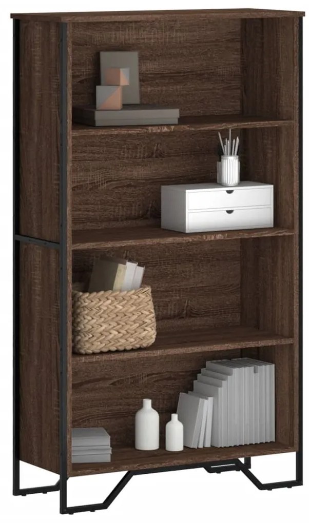 vidaXL Bibliotecă, stejar maro, 80x31x137,5 cm, lemn prelucrat
