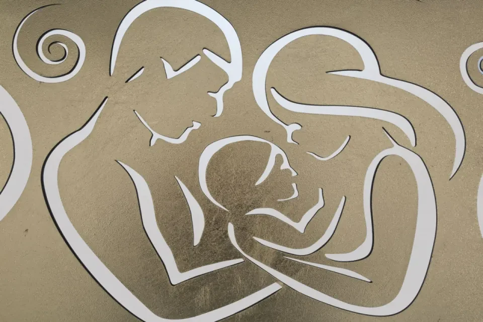 Panou decorativ auriu din metal, 120x2x60 cm, Nativity-A Mauro Ferretti