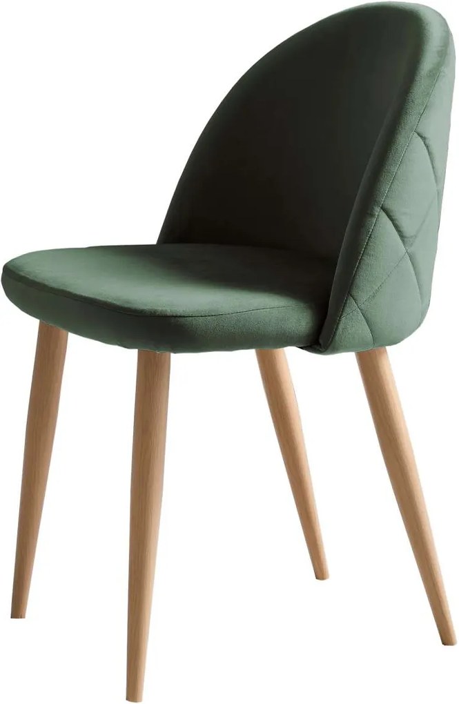Set de 2 scaune Venza, catifea, verde