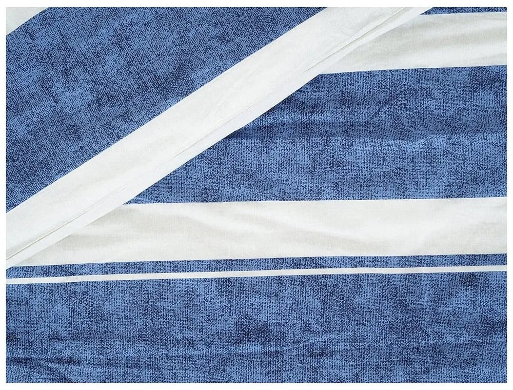 Lenjerie de pat albastră din țesătură crep pentru pat de o persoană 140x200 cm Blue Line – B.E.S.