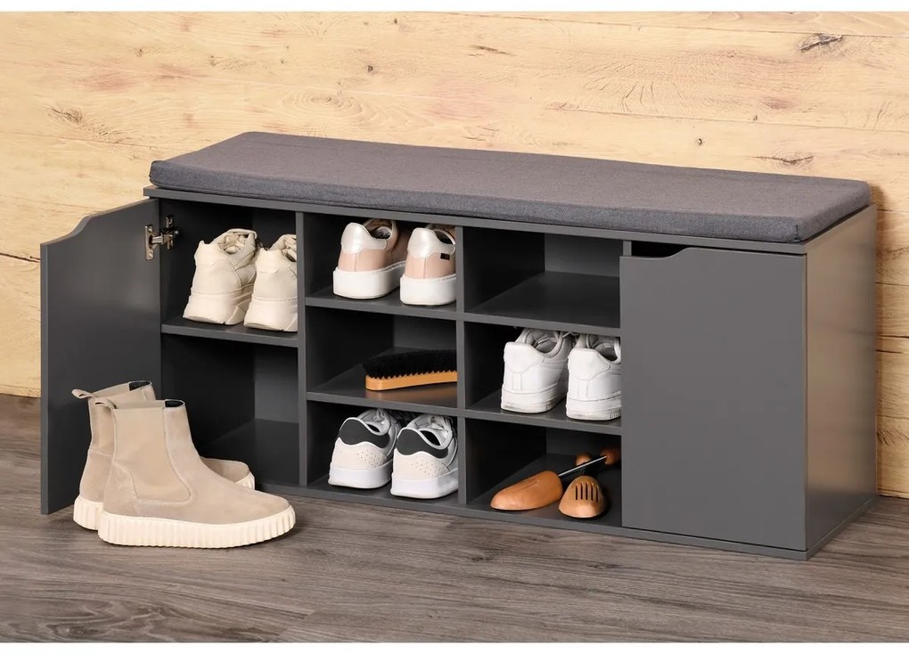 Pantofar cu pernă Kesper 15919, gri, 103 x 48 x 30,5 cm