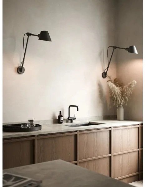 Nordlux - Aplică de perete STAY 1xE27/60W/230V neagră