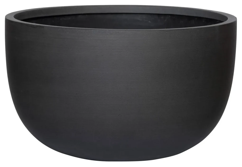 Ghiveci Sunny, culoare vulcan black, mai multe dimensiuni - PotteryPots Mărime: M - v. 21 cm, ⌀ 35 cm