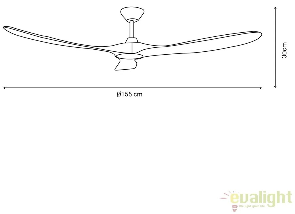Ventilator de tavan ultrasilentios cu telecomanda BROMIEN 072316 SU