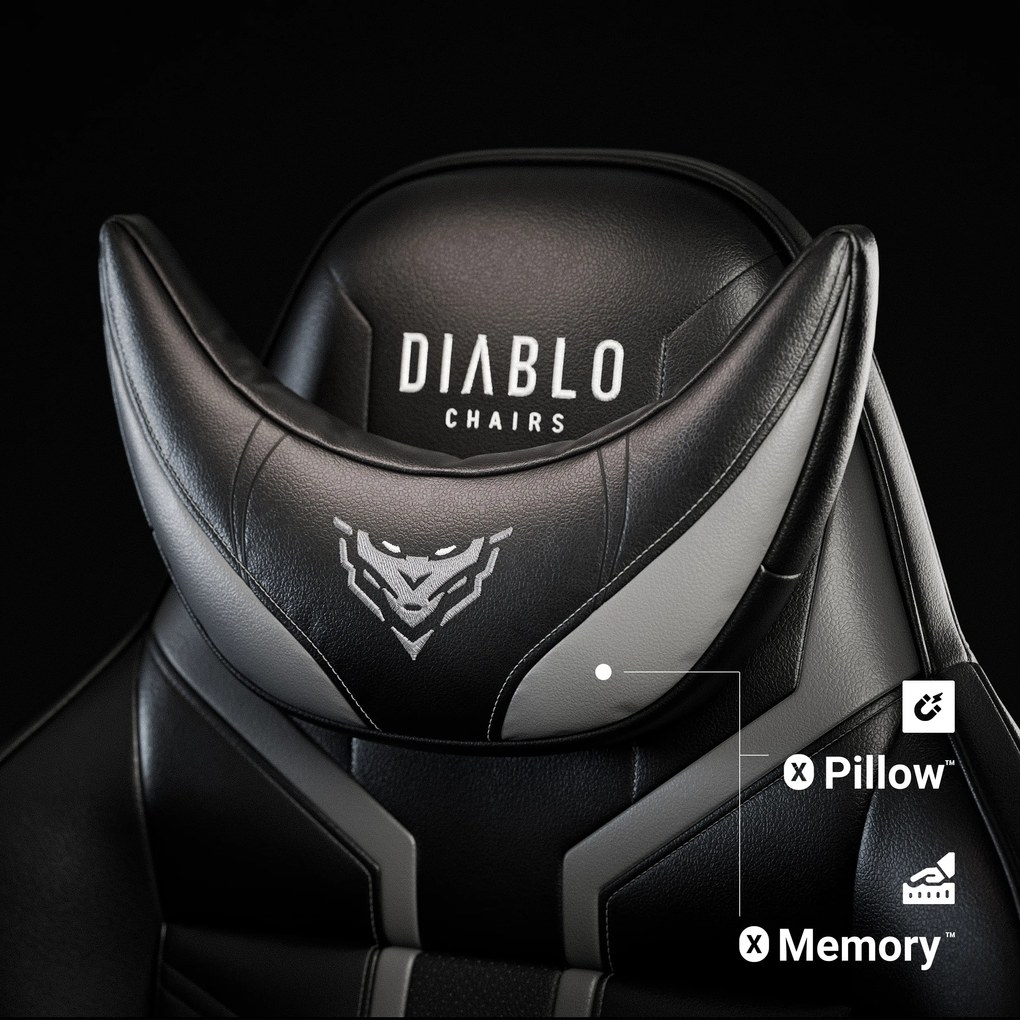 Scaun de gaming Diablo X-Ray 2.0 Normal Size: Negru-Gri