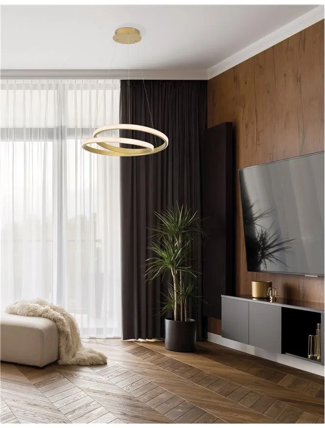 Lustra LED dimabila design elegant GRANIA auriu