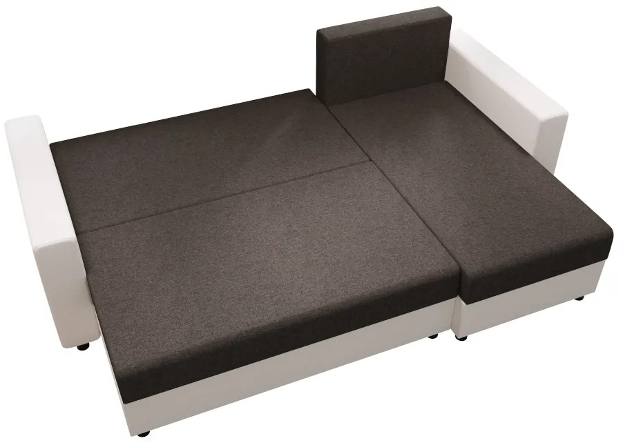 Supermobel Colțar extensibil STAR, 232x144, negru/verde, microfibră04/U062