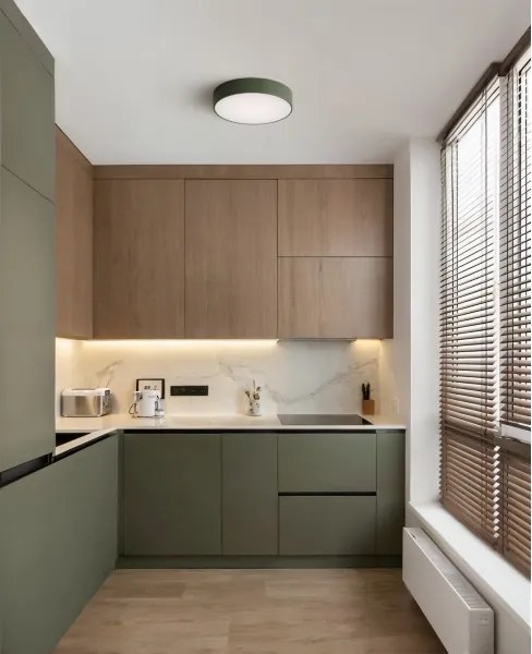 Brilagi - Plafonieră CLARE 3xE27/24W/230V Ø 40 cm khaki