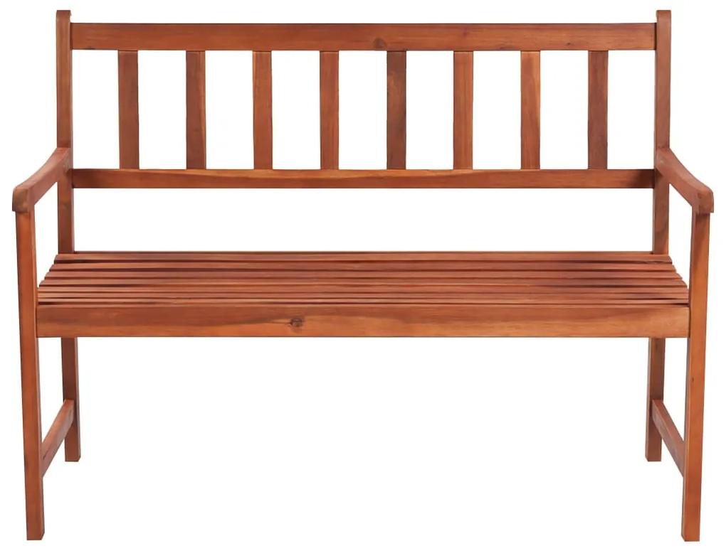 Banca de gradina cu perna, 120 cm, lemn masiv de acacia 1, model frunze, 120 x 50 x 4 cm, 120 x 50 x 4 cm