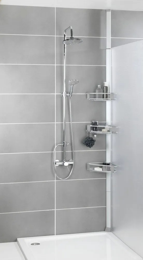 Raft pentru baie argintiu mat telescopic din aluminiu Purio – Wenko