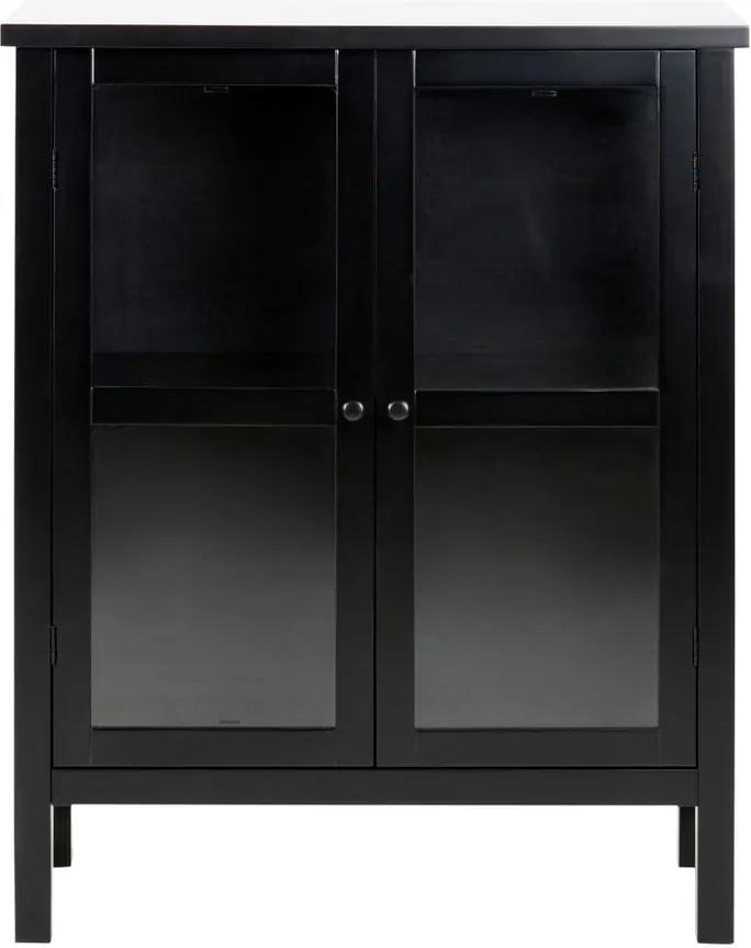 Vitrină cu 2 uși Actona Eton, înălțime 99,5 cm, negru