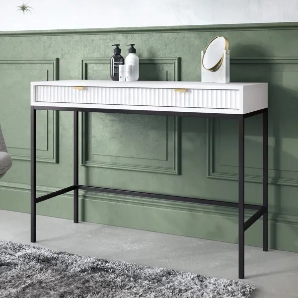 Măsuță laterală NOVA 77x104 cm alb/negru