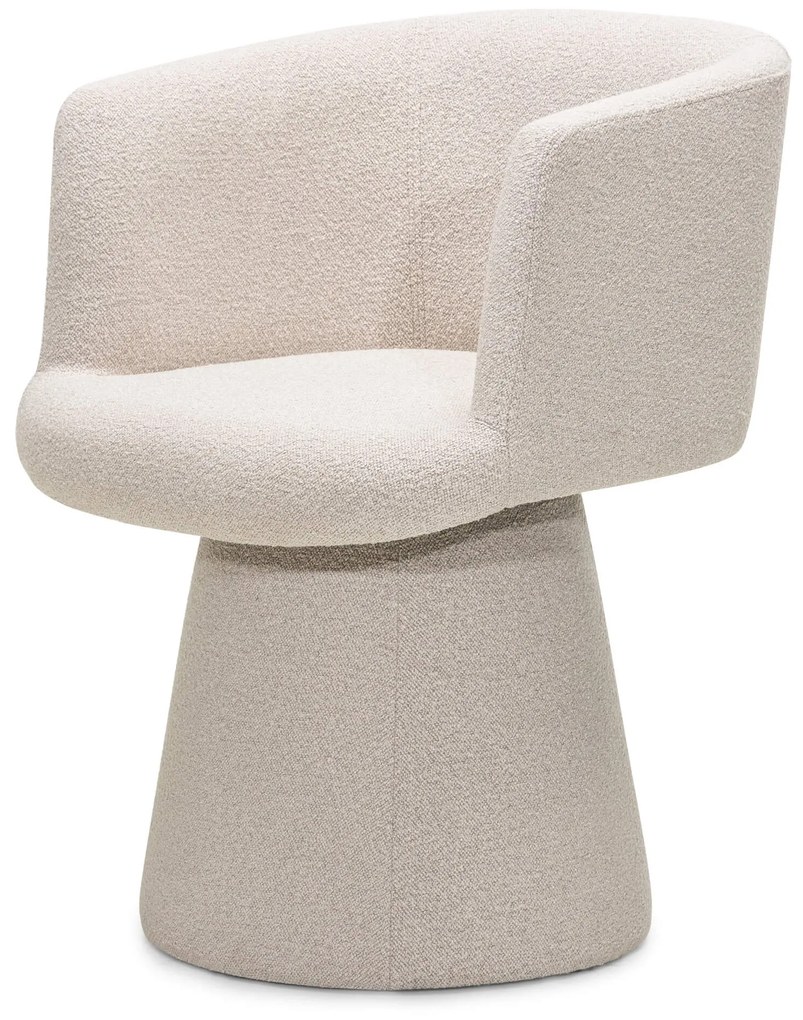 Fotoliu design rotativ YATO, crem