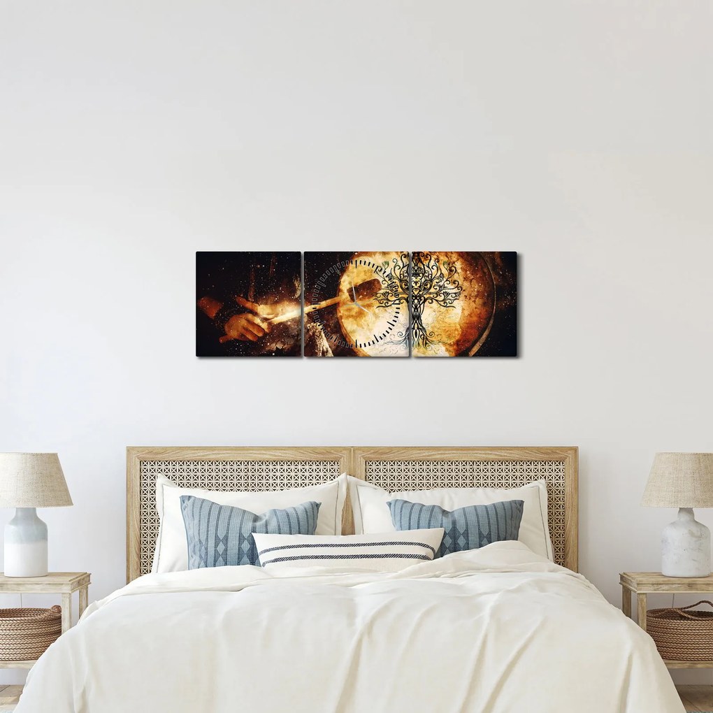 Tablou - Copacul vieții secret (cu ceas) (90x30 cm)