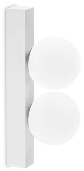 Aplica de perete LED design minimalist Ping pong ap2 alba