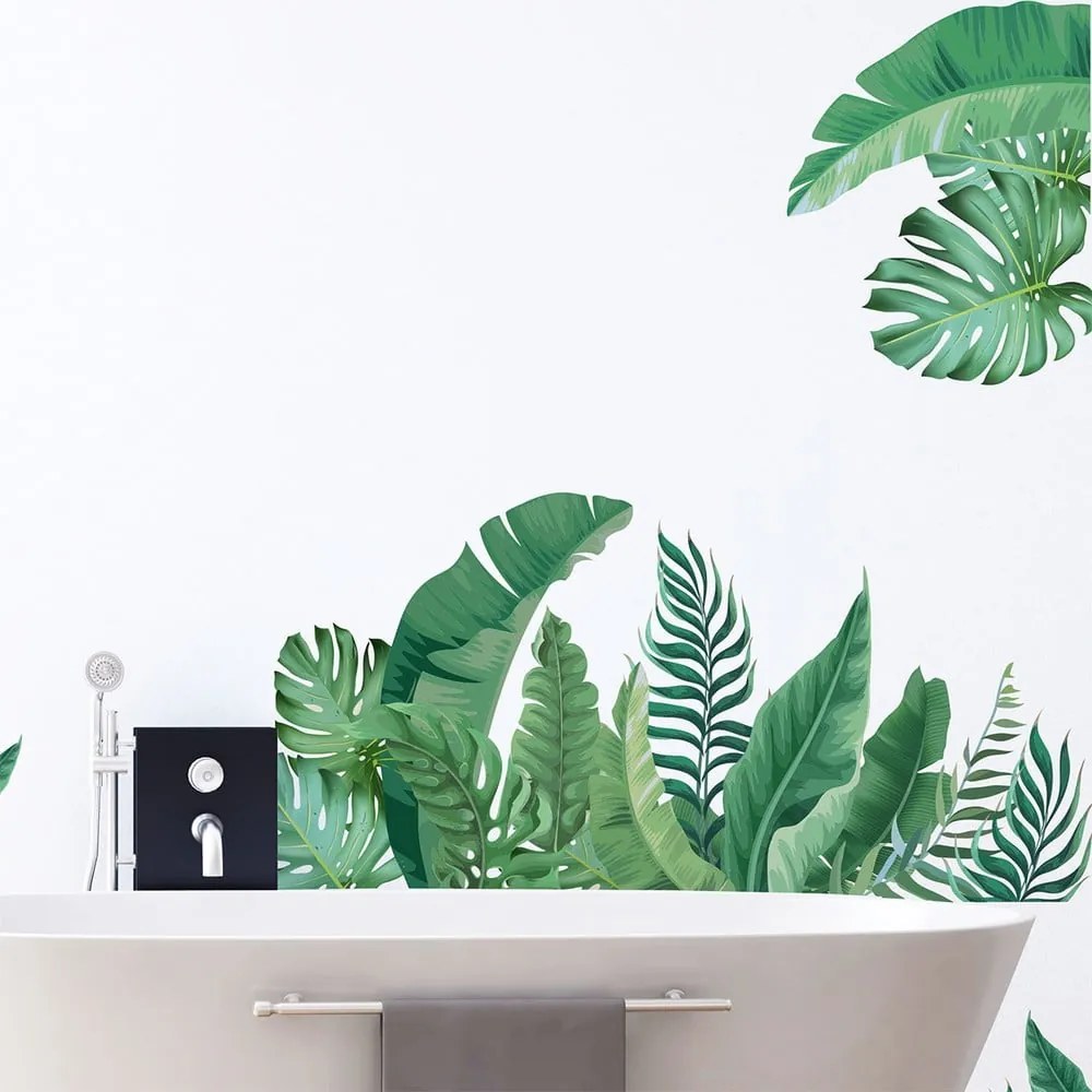 Autocolant de perete 60x90 cm Tropical Leaves – Ambiance