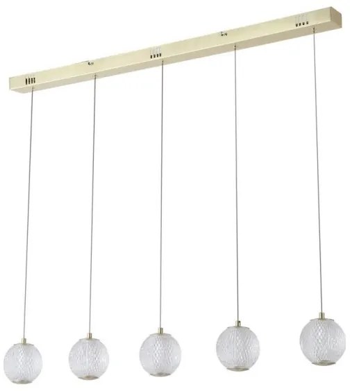 Searchlight 51485-5SB - Lustră LED ALLURE suspendată pe cablu, 5xLED/4,2W/230V