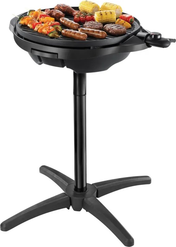 Grătar electric George Foreman 22460-56, 2400 W, 44,5 cm, 15 porții, 5 niveluri de temperatură, strat antiaderent, negru