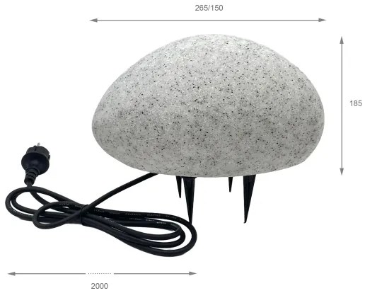 LUMISTONE Corp de iluminat exterior decorativ, 1xE27/15W/230V, IP65, Ø 26,5 cm