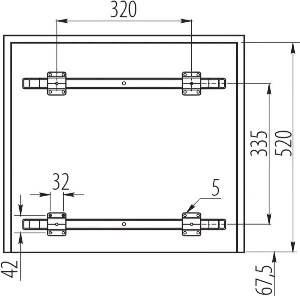 Cos gunoi incorporabil GTV Practi Eco, cu extragere automata, colectare selectiva, pentru corp de 600 mm, gri antracit, 2 x 17 l + 1 x 34 l Gri
