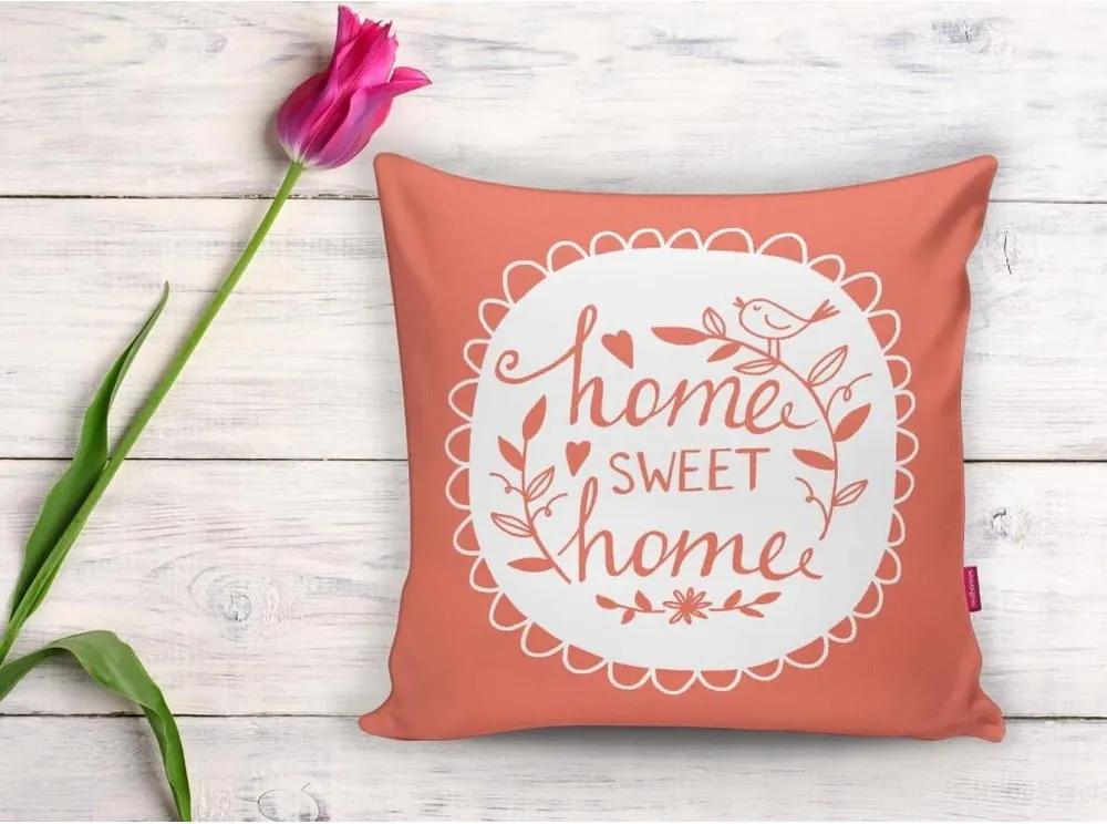 Față de pernă Minimalist Cushion Covers Home Sweet Home, 45 x 45 cm, portocaliu